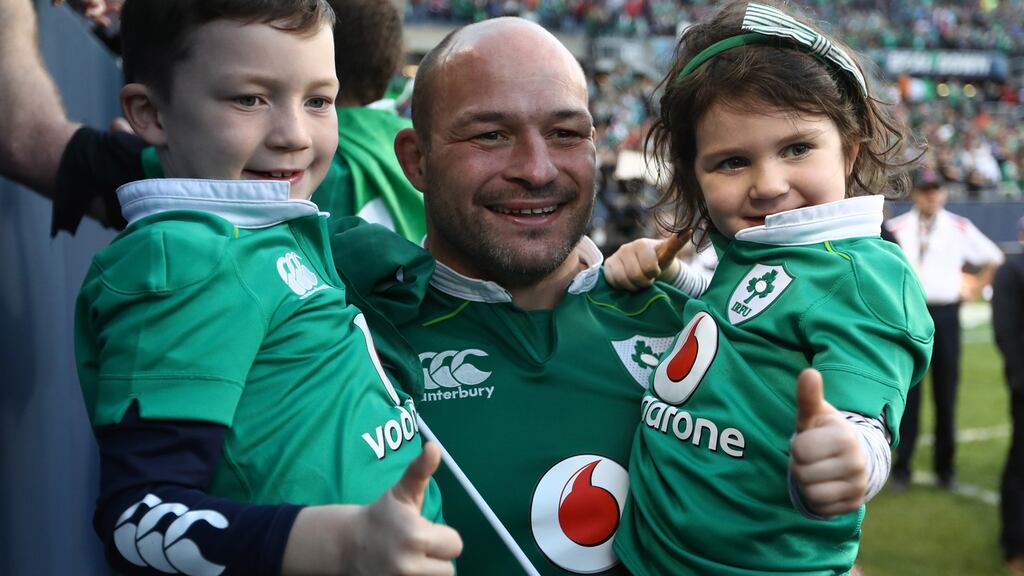 Rory Best celebrates the 40-29 victory over New Zealand. Photo: Phil Walter/Getty Images