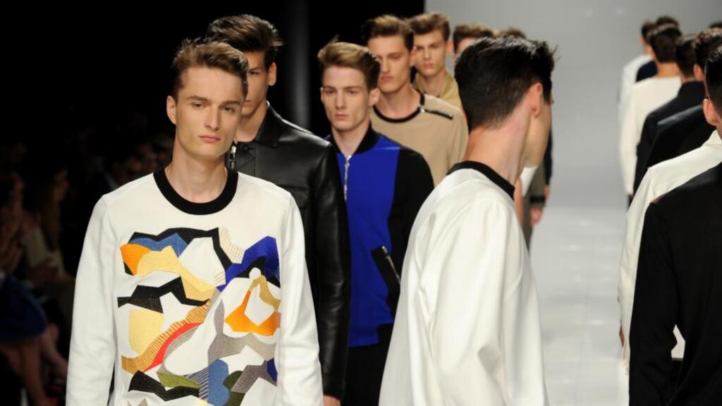 Models walk the runway at the Iceberg show during Milan Menswear Fashion Week Spring Summer 2014. Photograph: Pier Marco Tacca/Getty Images)