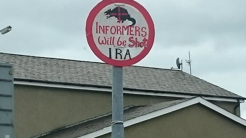 New pro-IRA grafitti in Creggan. Photograph: Aoife Moore/PA Wire