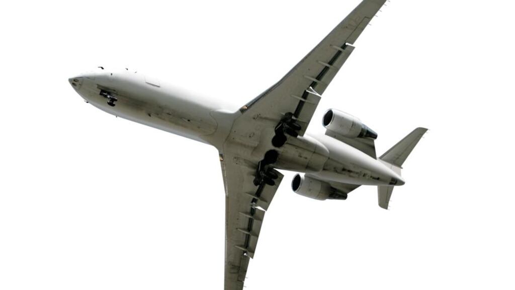 Dublin Airport: When gardaí chased after Graham McGuinness, the Mitsubishi Colt he was driving went up on to an embankment at the viewing area of Dublin Airport. This caused a large gathering of members of the public to leap out of the way. Photograph: Getty