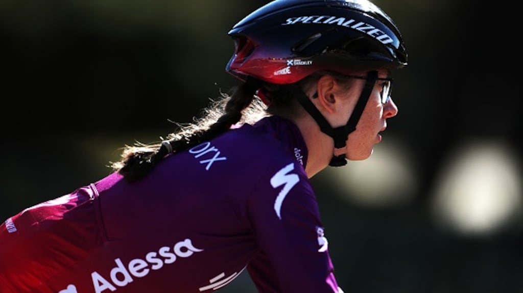 Scotland’s Anna Shackley leaped to the top of the general classification at Rás na mBan on Saturday morning. Photograph: Gonzalo Arroyo Moreno/Getty Images