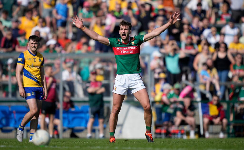 Aidan O’Shea of Mayo in action against Roscommon. Photograph: James Lawlor/Inpho