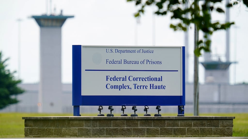 The federal prison complex in Terre Haute, Indiana: Trump’s inauguration will almost certainly shorten the life expectancy of 40 people on death row. Photograph: AP Photo/Michael Conroy/AP Photo