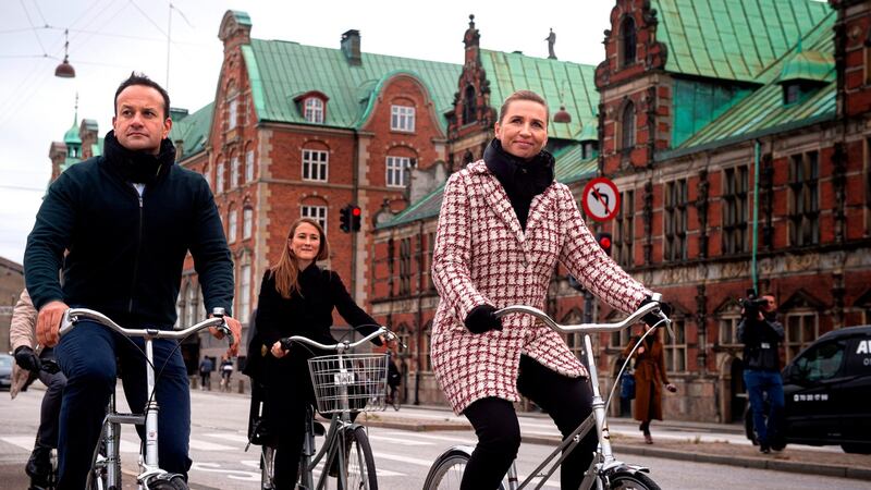 Taoiseach Leo Varadkar, and Danish prime minister Mette Frederiksen pictured in Copenhagen. Photograph: IDA Guldbaek Arentsen/Getty