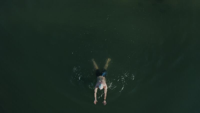 ‘You look down at times and you see giant shapes moving in the water beneath you’