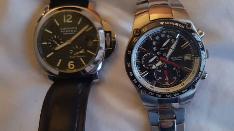 A number of watches were also seized during the operation. Photograph: Garda Press Office