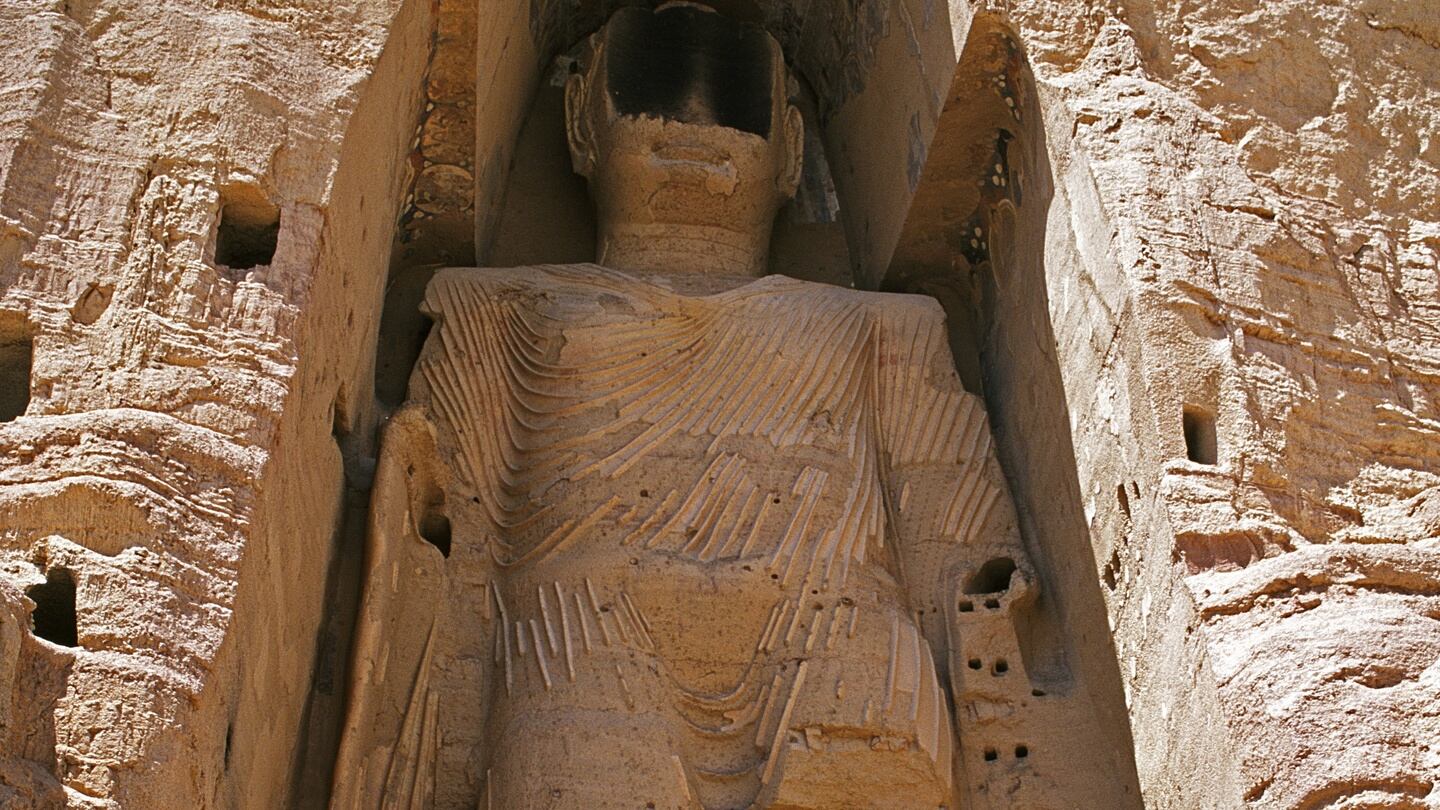Bamiyan Buddhas before its destruction by the Taliban in 2001. Photograph: Eric Feferberg/AFP/Getty