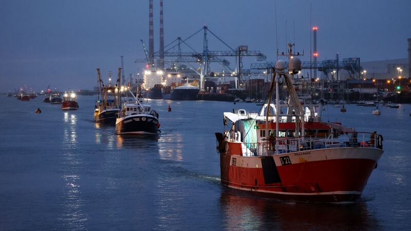 Flotilla at Dublin Port on Wednesday. Photograph: Alan Betson