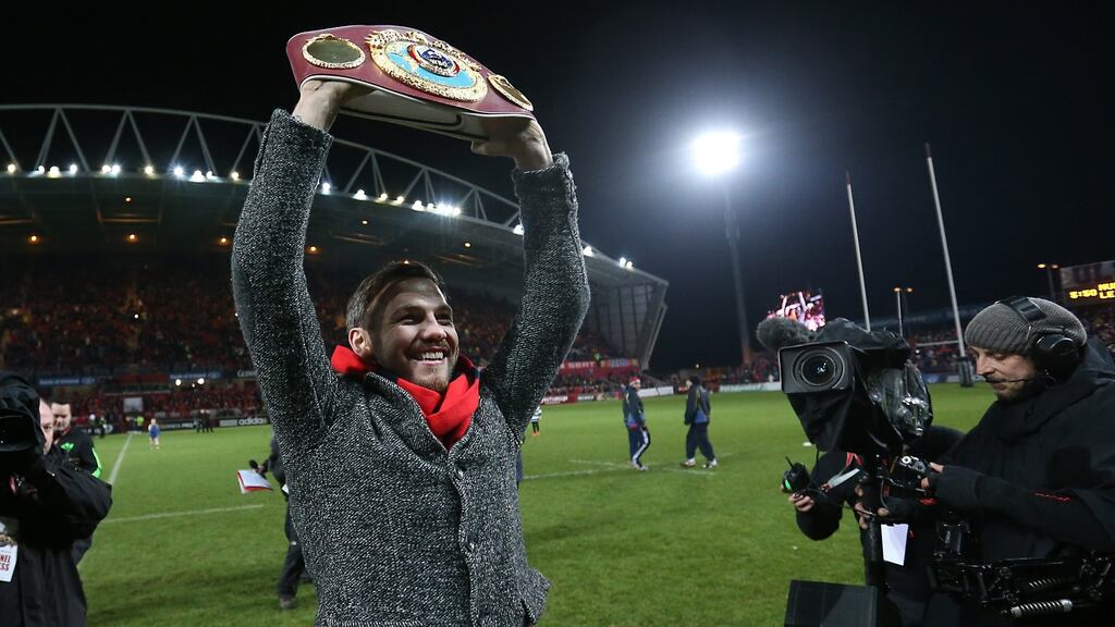 Andy Lee: the former WBO middleweight champion. ‘I asked him how retirement was going but for some reason I was too awkward to tell him how much I loved his book.’ Photograph: Billy Stickland/Inpho
