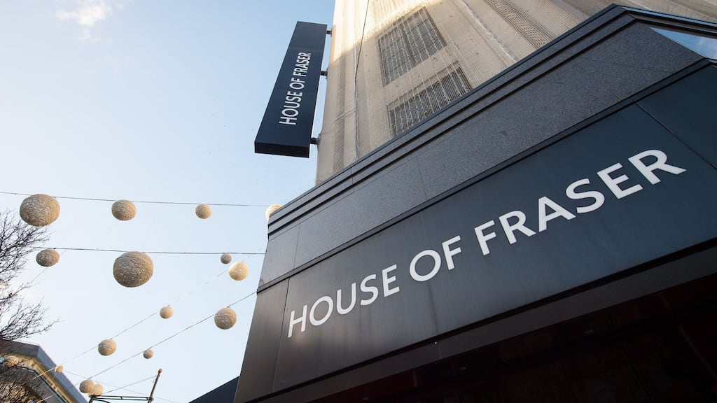 A €79m Chinese deal to save House of Fraser fell through this week. Photograph: PA Wire
