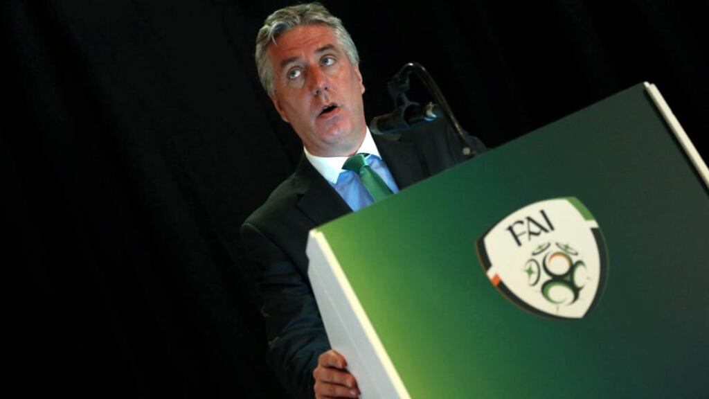 John Delaney: getting the right man, not the timescale is the priority. Photograph: Inpho/Donall Farmer