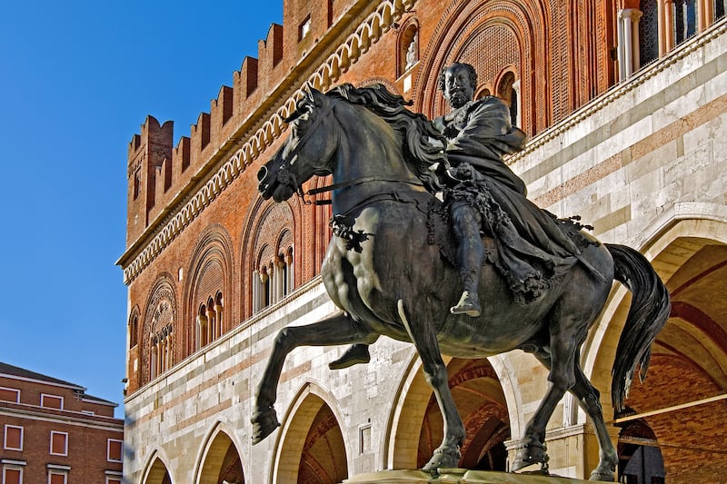 Francesco Mochi Statue in Piazza dei Cavalli in Piacenza. Photograph: Olaf Protze/McPhoto/Ullstein Bild/Getty Images