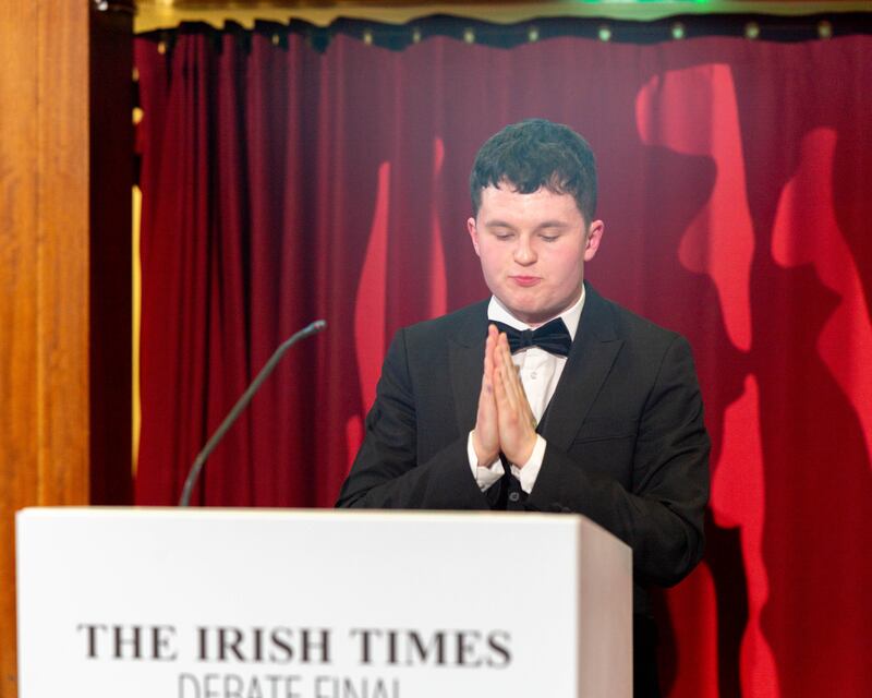 Andy Cullinan of TCD's Hist. Photograph: John T Ohle