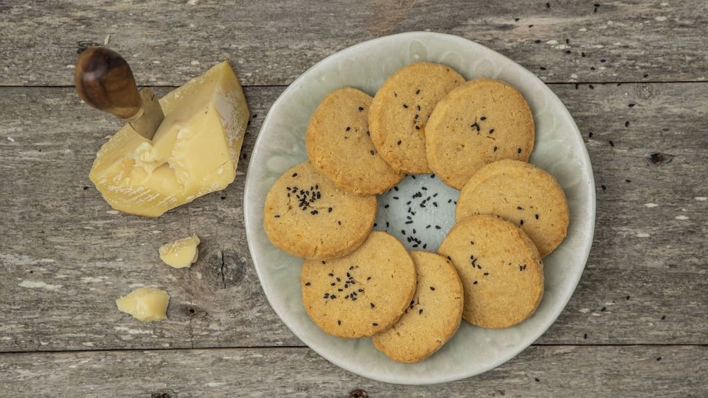 Chez Bruce Parmesan biscuits. Photograph: Harry Weir