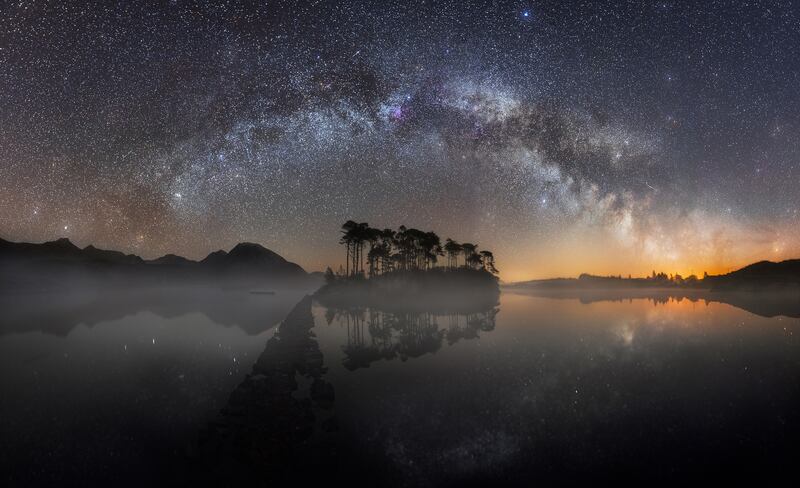 Winner of the Back on Earth category. Photographed by Felix Sproll, this shot shows the iconic Pine Island in Connemara, with the Milky Way twinkling overhead. The photo was taken on a clear and calm night last spring.