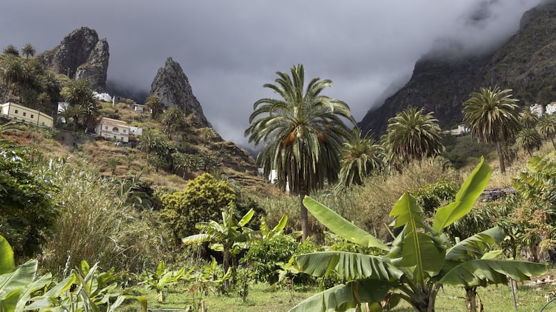 Mist descends over the Roques de San Pedro at Hermigua. Photograph: Getty Images
