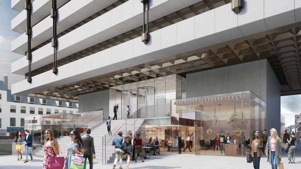 A computer-generated image showing Krispy Kreme’s premises at Central Plaza in Dublin city centre.