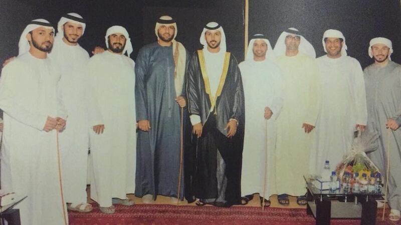 Padraig Downey (right) celebrating the wedding of a friend in Dubai