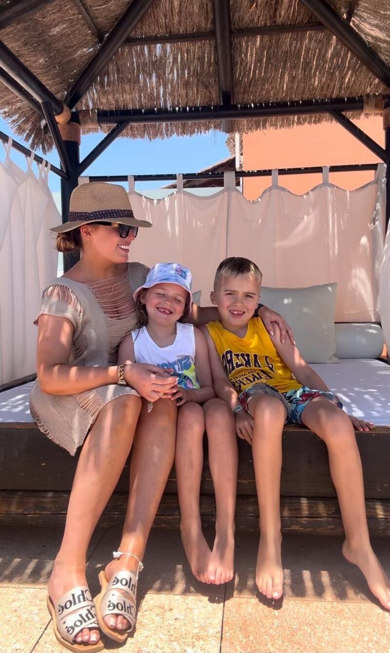 Julie Haynes and her children Erin Rose and Fionn