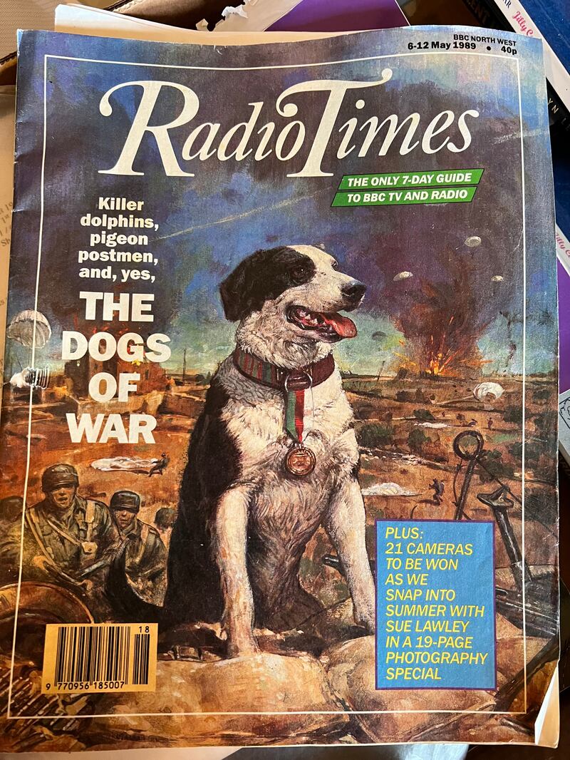 Rob the war dog on the cover of the Radio Times