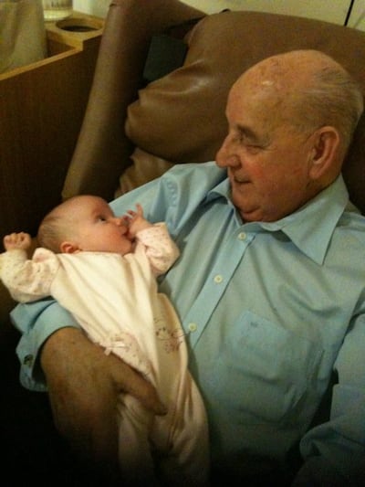 Kate visits her grandad in hospital 2011.