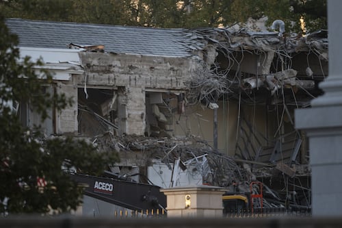 White House’s East Wing partially demolished as work begins on Trump’s $250m ballroom