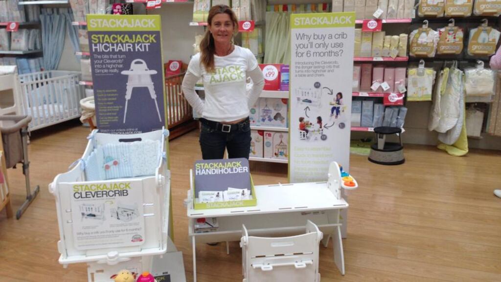 Emma Webb, founder of children’s furniture company Stackajack: her products are now on sale