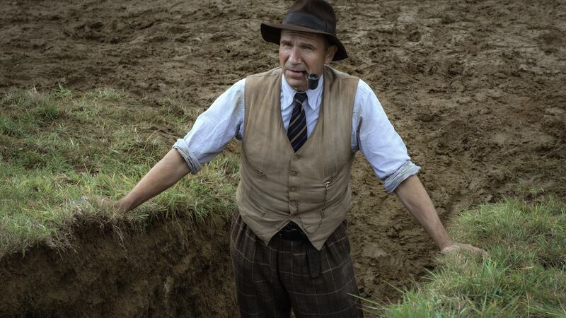 Ralph Fiennes plays Suffolk archeologist Basil Brown in The Dig. Photograph: Larry Horricks/Netflix