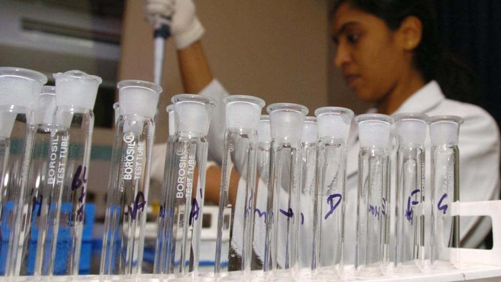 Falling pharmaceutical exports due to the patent cliff are acting as a drag on total exports. (Photograph: DIBYANGSHU SARKAR/AFP/Getty Images)