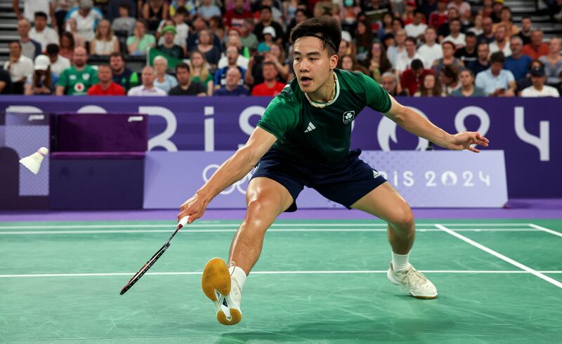 Ireland's Nhat Nguyen produced another strong display against Axelen Viktor of Denmark. Photograph: Ryan Byrne/Inpho