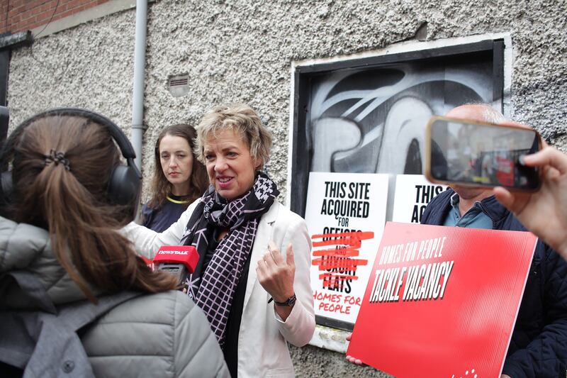 Ivana Bacik at an event to campaign for more provision of housing. Photograph: Ethan Golding/Labour Party/PA Wire