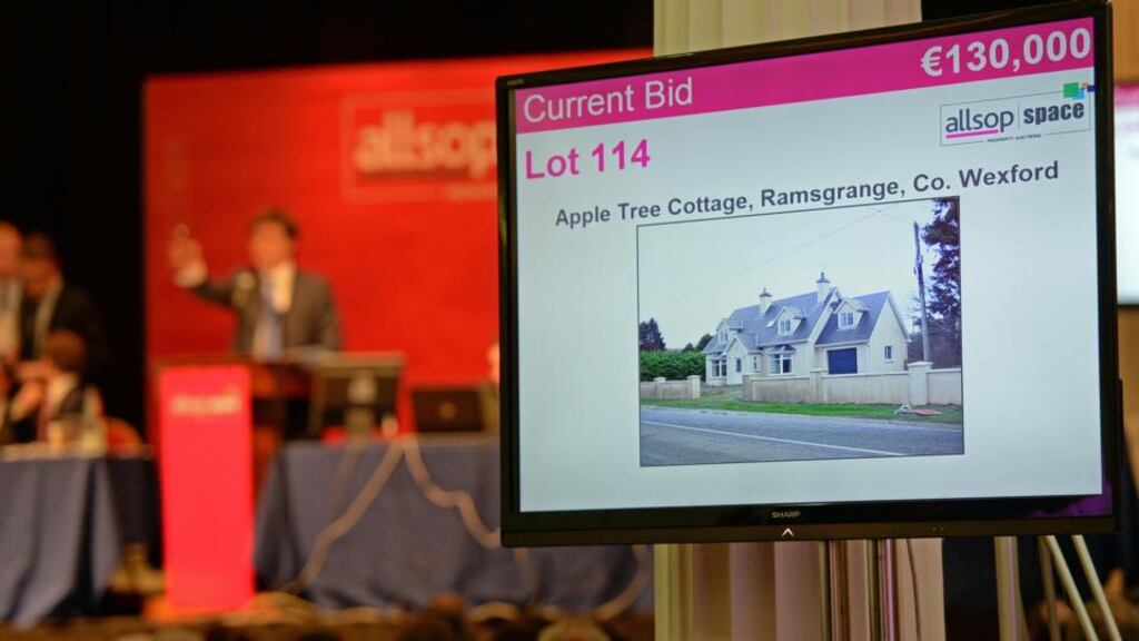 The Allsop auction of properties at the RDS Ballsbridge in Dublin, today. Photograph: Eric Luke/The Irish Times