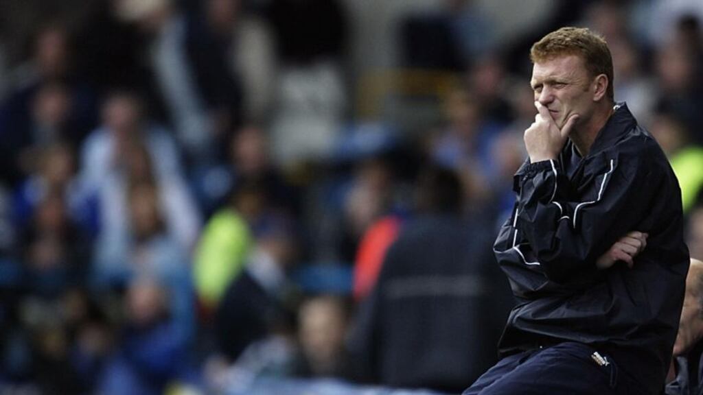 As David Moyes takes over at Manchester Unted, he faces a whole different world at Old Trafford from that he faced at Goodison Park. Photograph: David Cannon/Getty Images