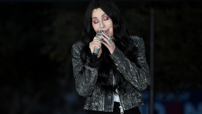 Cher sings as she campaigns for Joe Biden and Kamala Harris at an early vote rally in Las Vegas, Nevada. Photograph: Ethan Miller/Getty Images