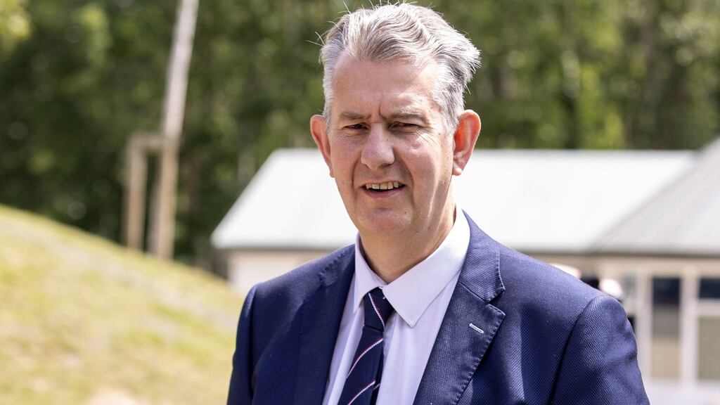 Edwin Poots claims that recent court rulings mean the Executive must give its approval for the checks to continue. Other parties have called the move a stunt. Photograph: Liam McBurney/PA