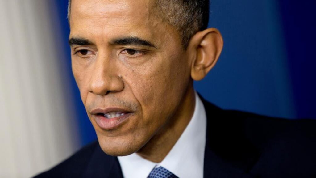 US president Barack Obama invoked his presidential veto to block the Keystone XL project on environmental grounds. Photograph: Andrew Harrer/Bloomberg