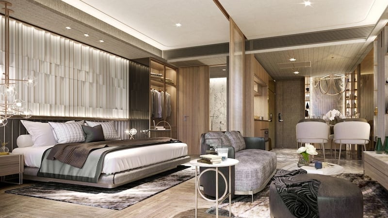 This Bangkok apartment offers a swimming pool, hot tub and rooftop facilities with 24-hour security