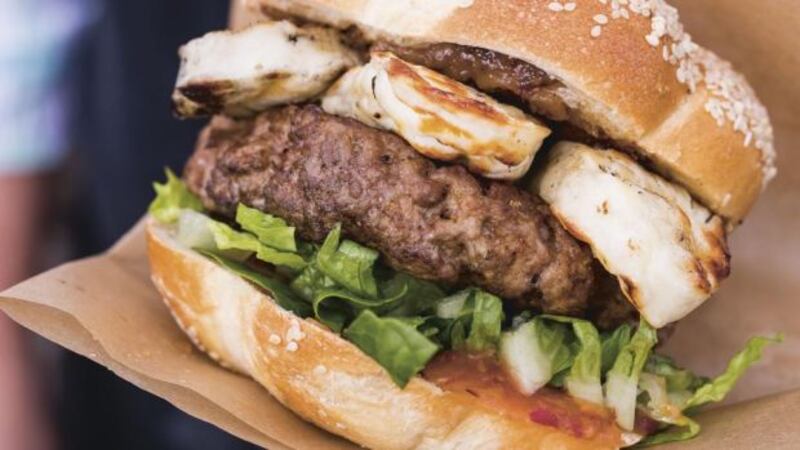 The Hang Fire pork and halloumi burger