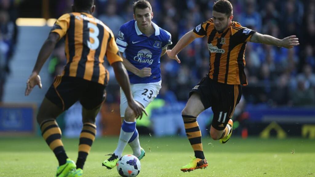 Robbie Brady of Hull City remains a doubt after a hernia operation. Photograph: Clive Brunskill/Getty Images