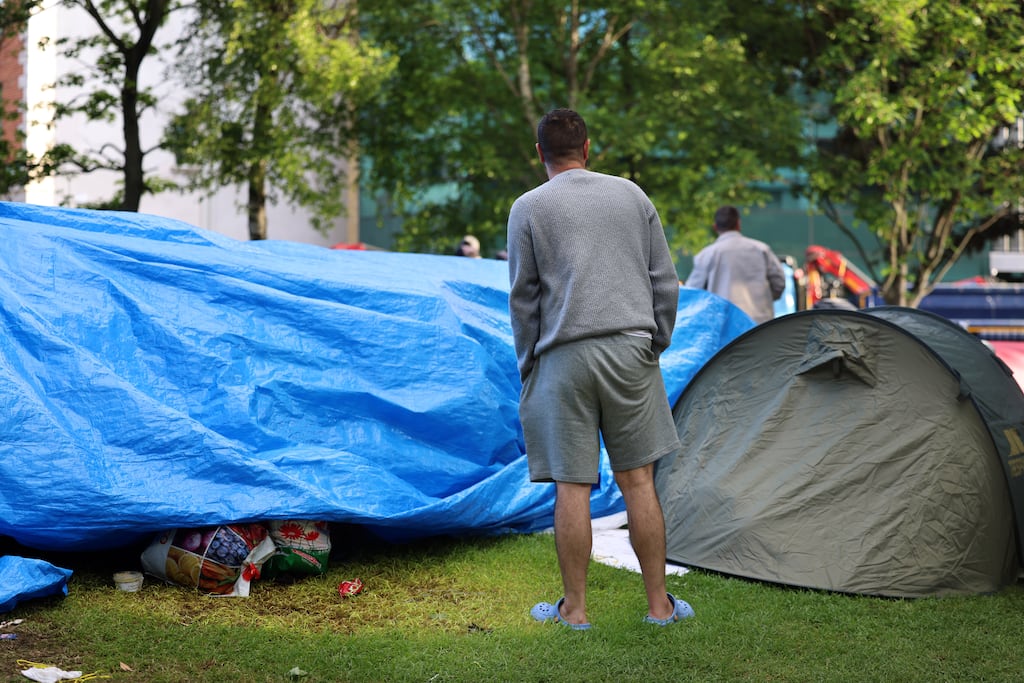 Some 2,352 asylum-seeking men have no housing and are awaiting an offer of accommodation, according to the latest Government statistics. Photograph: Dara Mac Dónaill