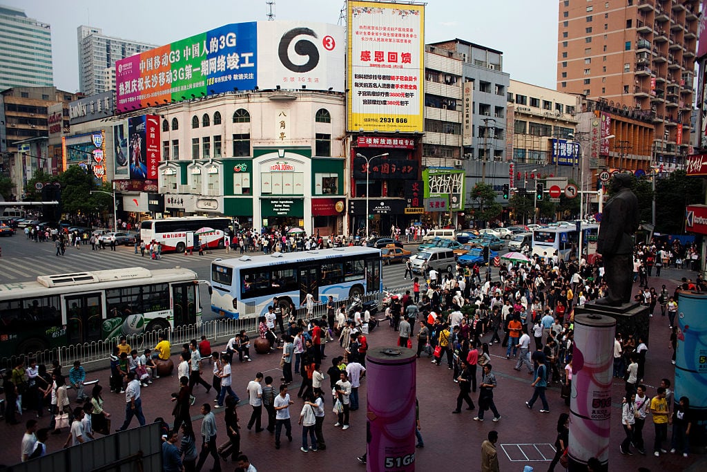 Situated in the river valley along the lower part of Xiangjiang river, Changsha is the capital city of Hunan Province. Photograph: Ryan Pyle/Getty Images