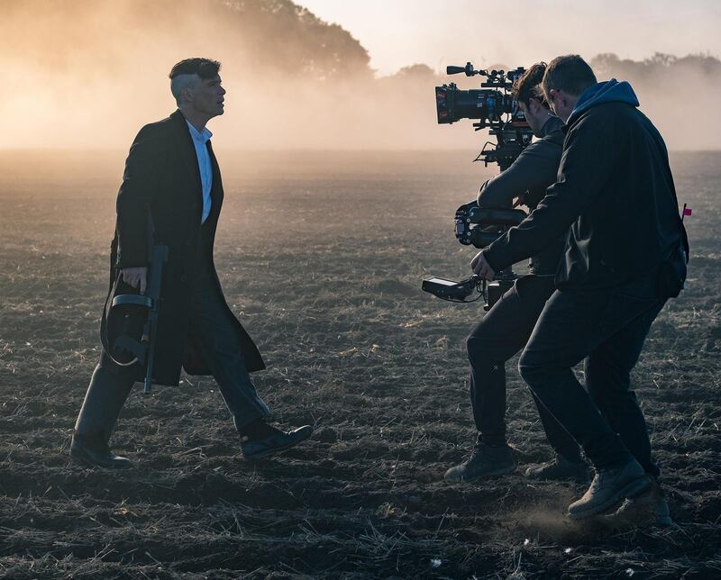 Peaky Blinders: Cillian Murphy filming the BBC series, in which he plays Tommy Shelby