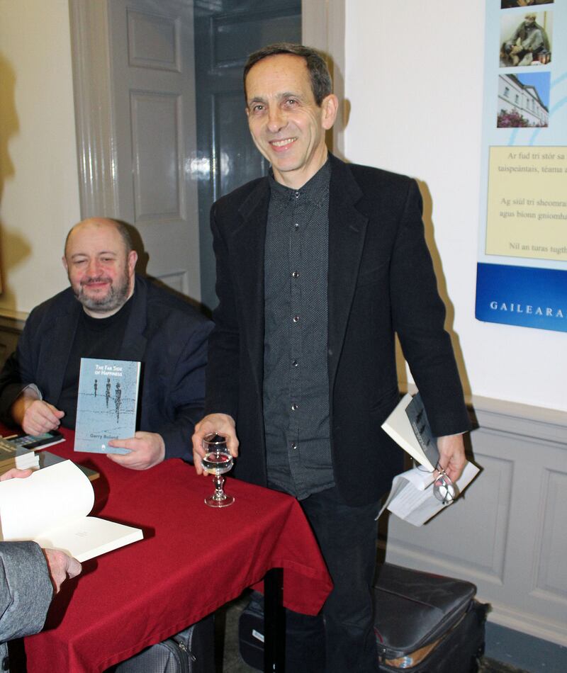 Gerry Boland with his publisher Alan Hayes of Arlen House