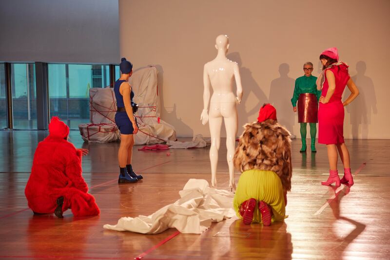 Dublin Theatre Festival 2025: I Fall Down at Crawford Art Gallery, in Cork, where it was first performed. Photograph: Miki Barlok