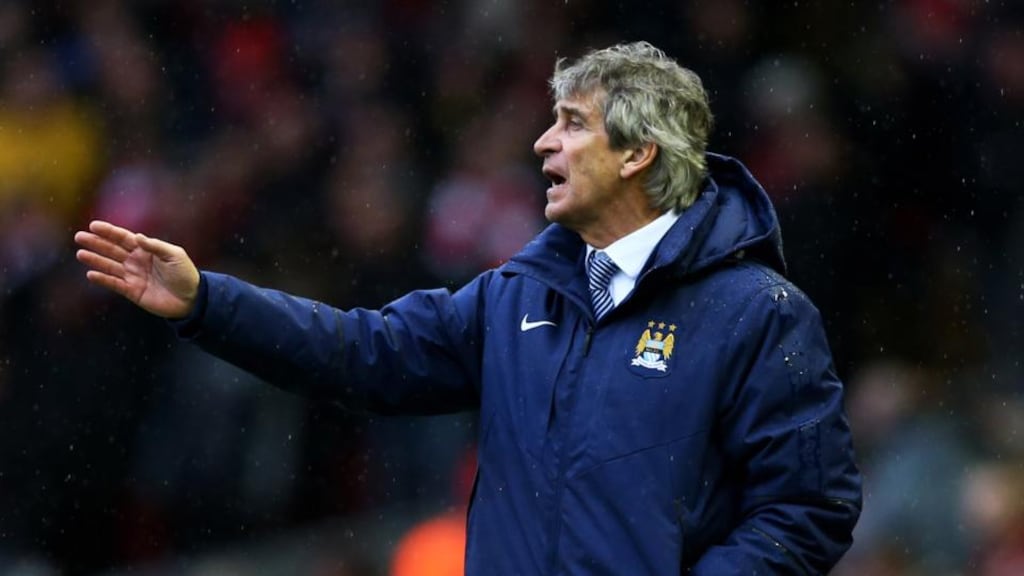 Manuel Pellegrini: despite winning the Premier League and English League Cup in his first season at Manchester City, the prevailing view is that he has failed to improve the team. Photograph: Clive Brunskill/Getty Images.