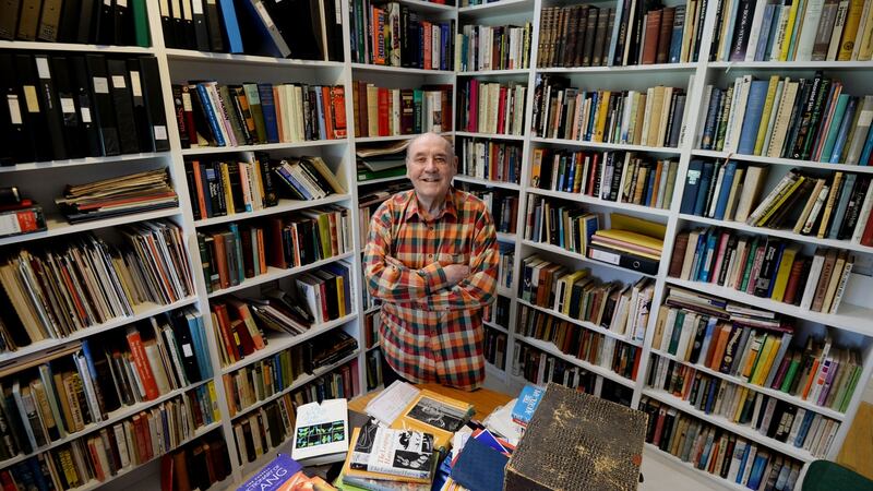 Desmond Morris: Every December he begins writing a new book. It is finished by the spring and  he then takes up painting again. Photograph: Alan Betson