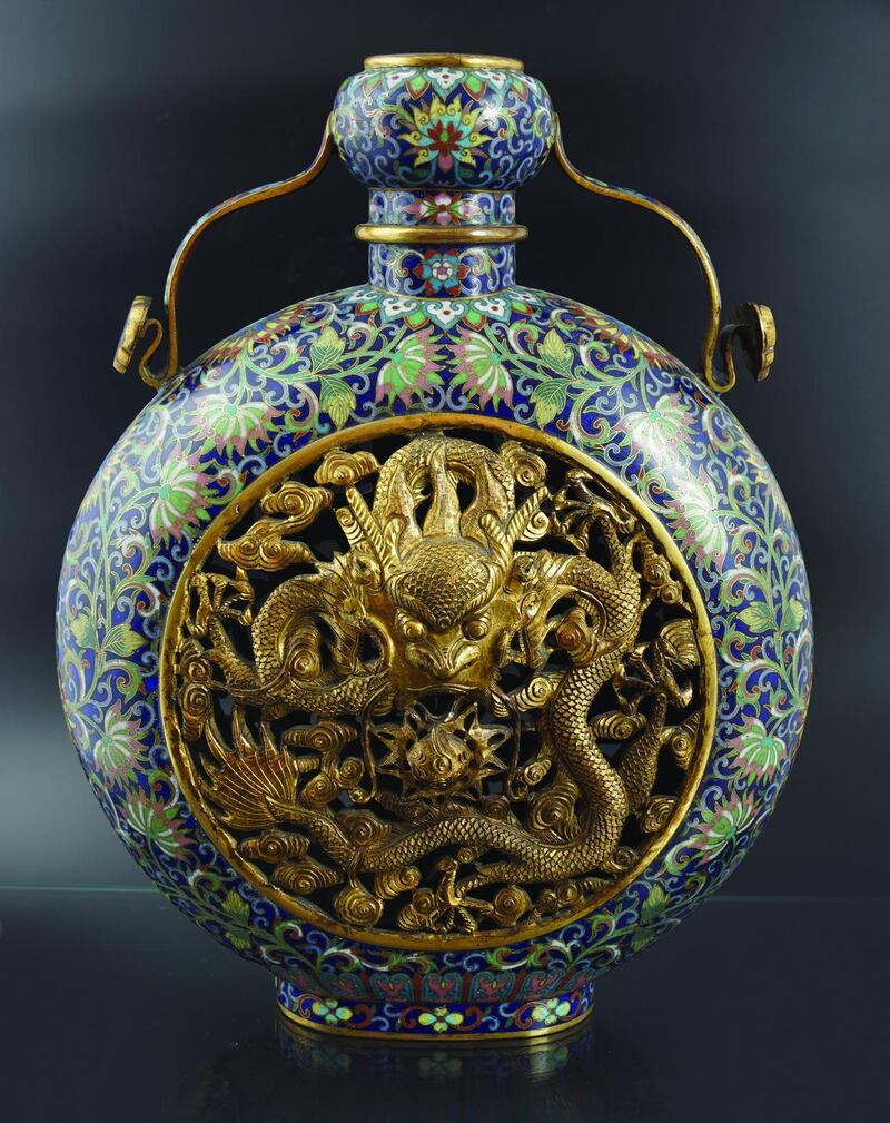 Chinese Cloisonne Moon Flask Qianlong Period €4,000- €6,000 Sheppard’s