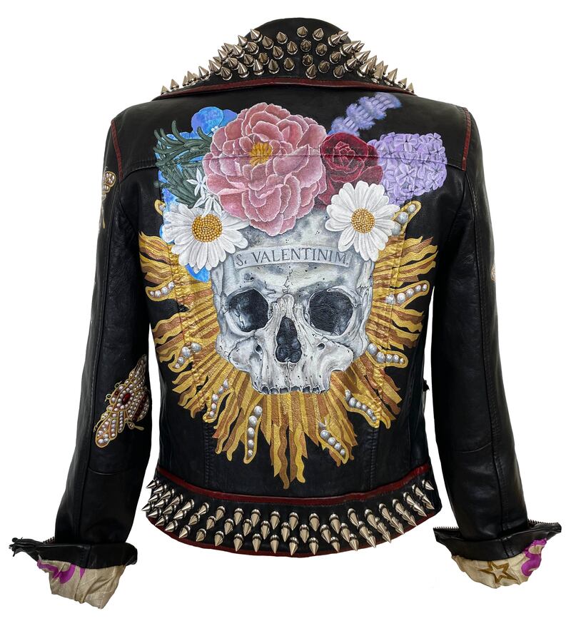 This has been a busy year for O’Neill, some highlights of which have included painting two leather jackets for The Edge for U2′s Sphere shows in Las Vegas