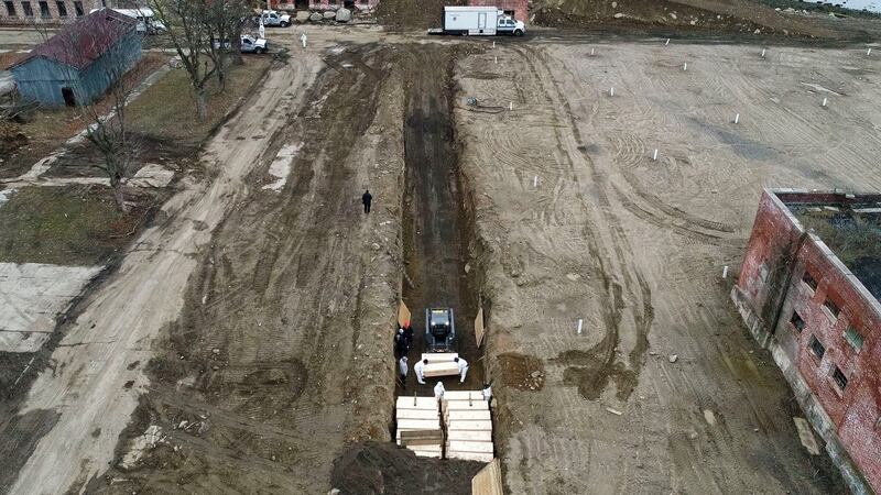 Hart Island is where the city has buried people  with no known next of kin. Photograph: AP