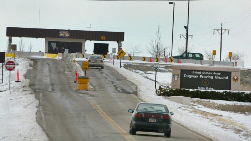 The US Defense Department  accidentally sent shipments of live anthrax bacteria from the Dugway Proving ground facility (above) to labs in nine US states and to a US air base in South Korea. Photograph: George Frey/Epa